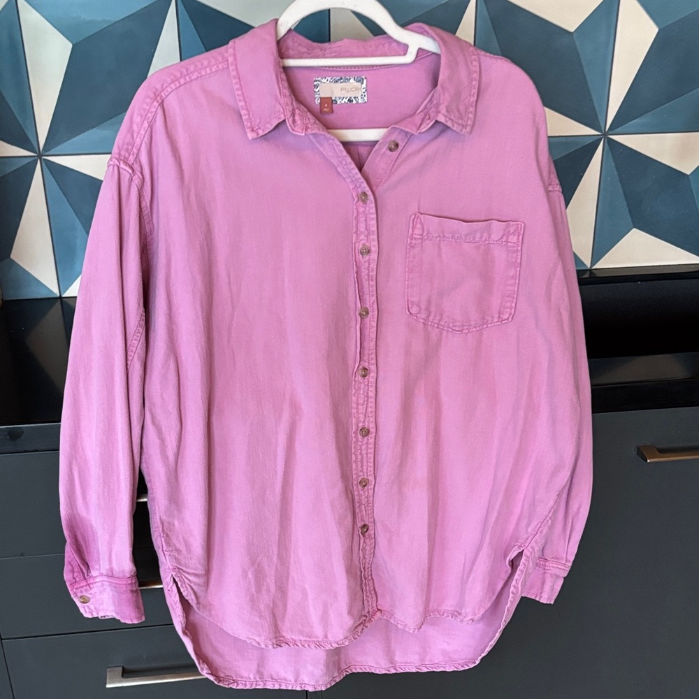 Pilcro Pink Collared Shirt